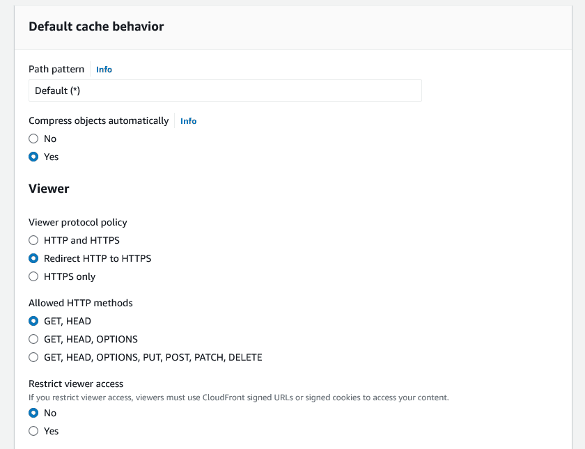 Cloudfront - main redirect http to https
