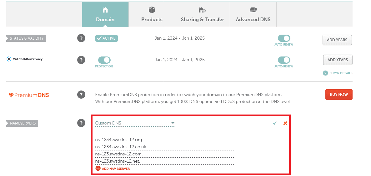 Namecheap - Custom DNS